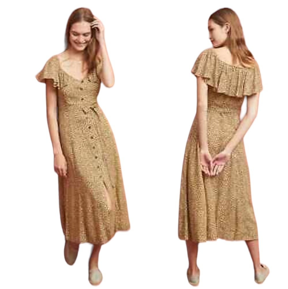 Anthropologie Bolano Dress Cheetah Print 6